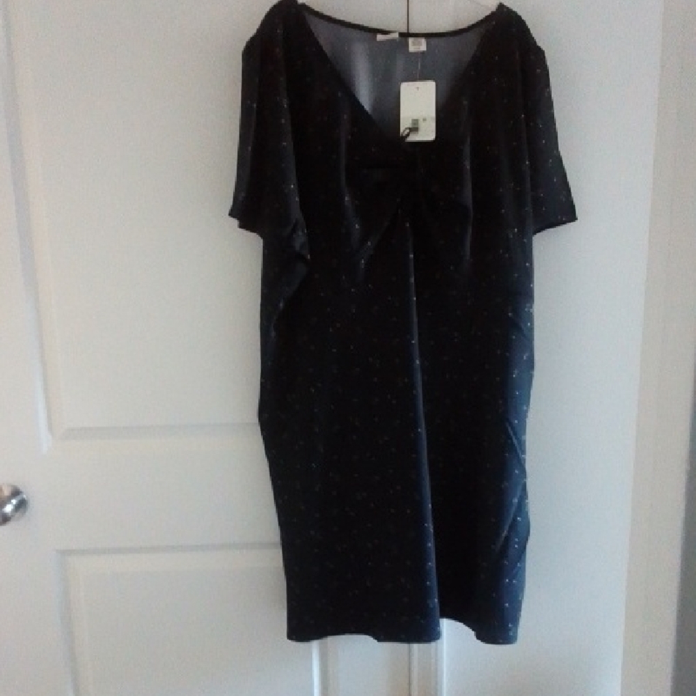 Levi's Black Midi Dress with Bow Detail